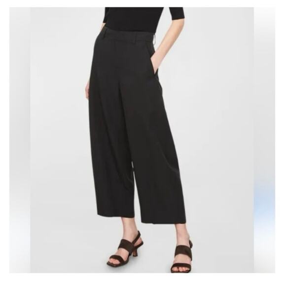 Vince  Black Wool Crop Pant size 8 - Picture 1 of 11